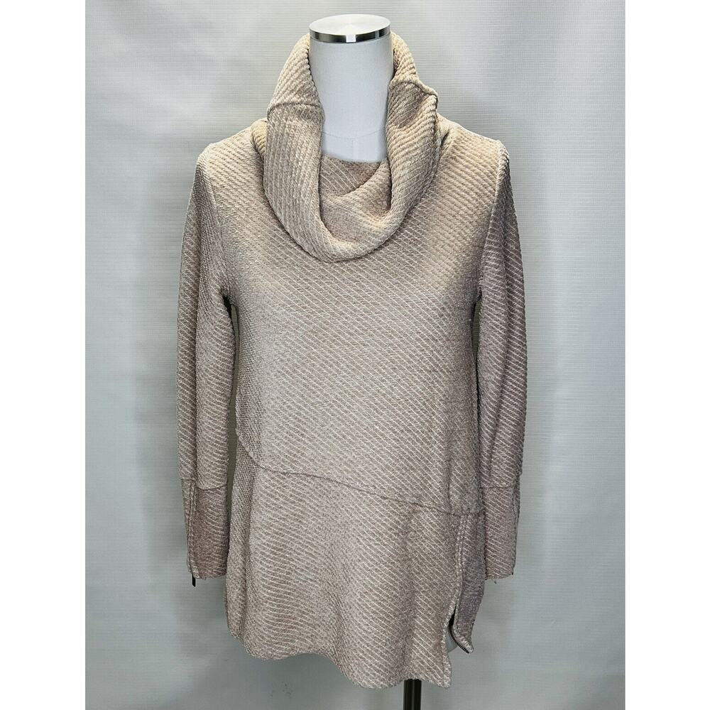 Soft Surroundings Puma Soft Pullover Roll-Neck Casual Tunic Top Pink Sz Small P